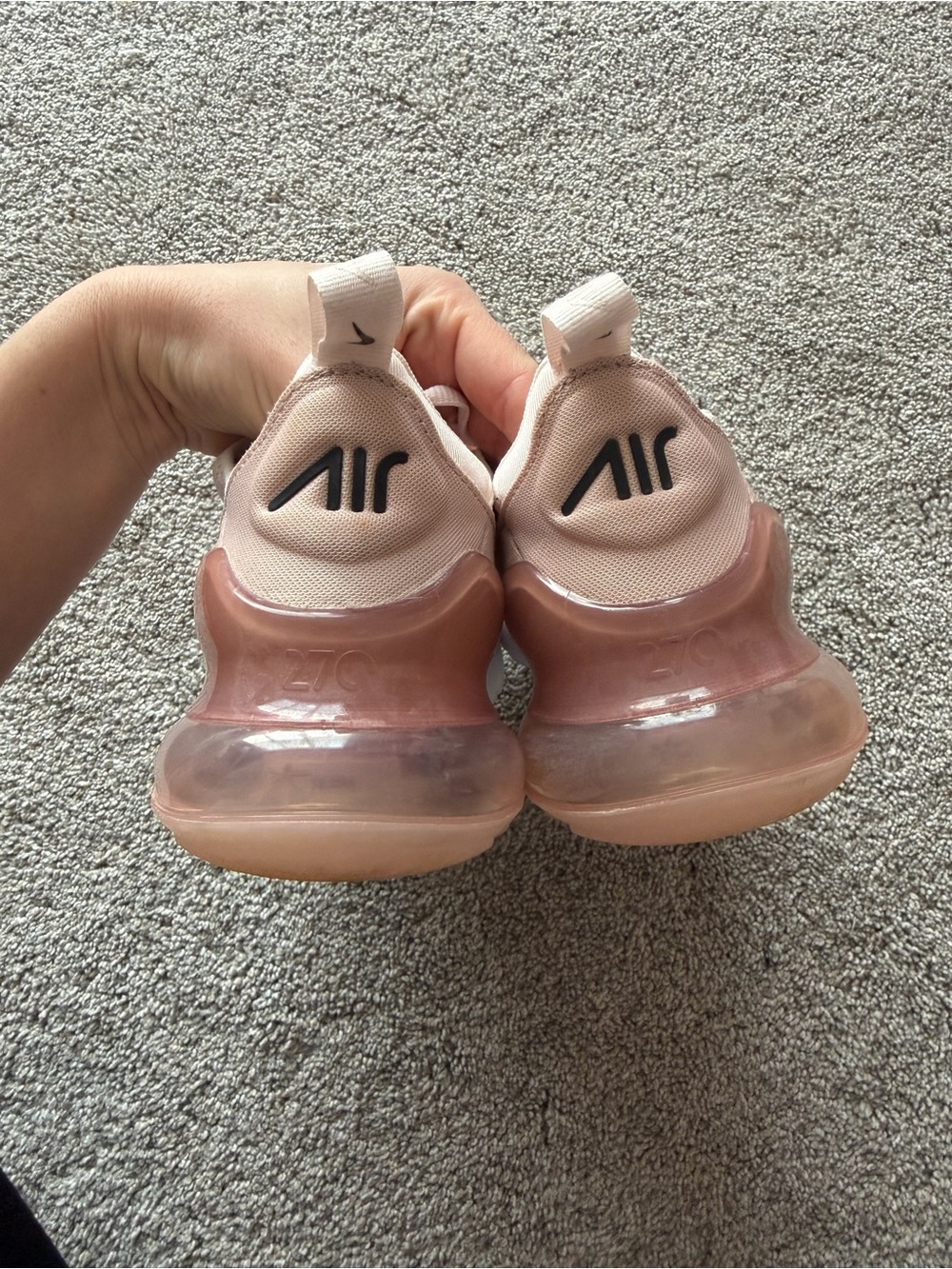 Women’s Nike Air Max 270 Light Soft Pink Sneakers- Size 6 - Picture 5 of 5